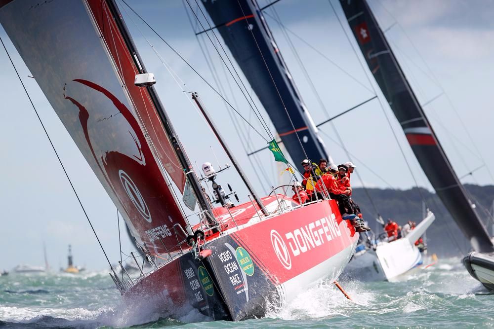 VO65 Dongfeng Race Team, skippered by Charles Caudrelier battled with MAPFRE all the way to the finish line, securing a win by under a minute © RORC/Paul Wyeth