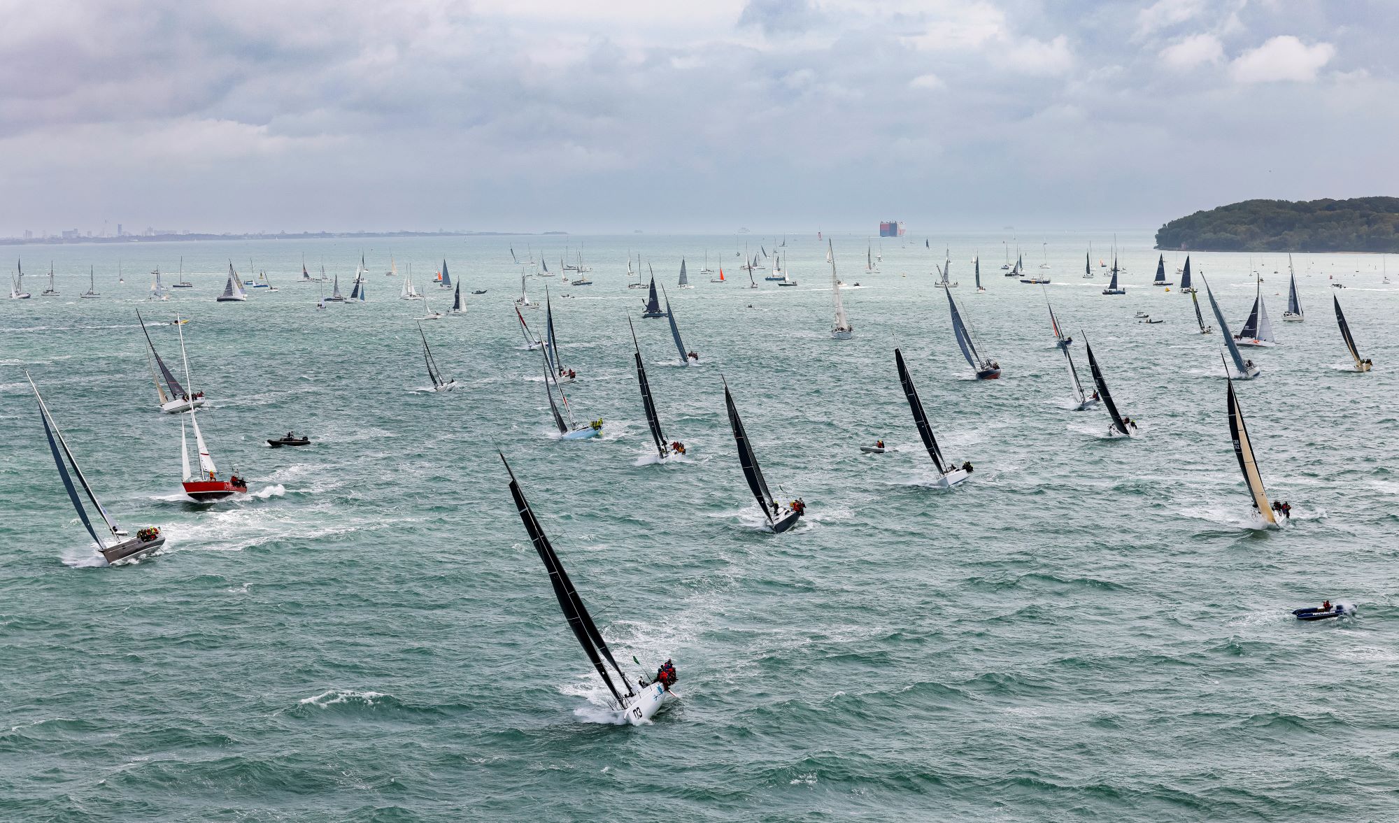 The upwind start into lumpy seas that challenged so many of the fleet in the 49th Rolex Fastnet Race © Carlo Borlenghi/Rolex