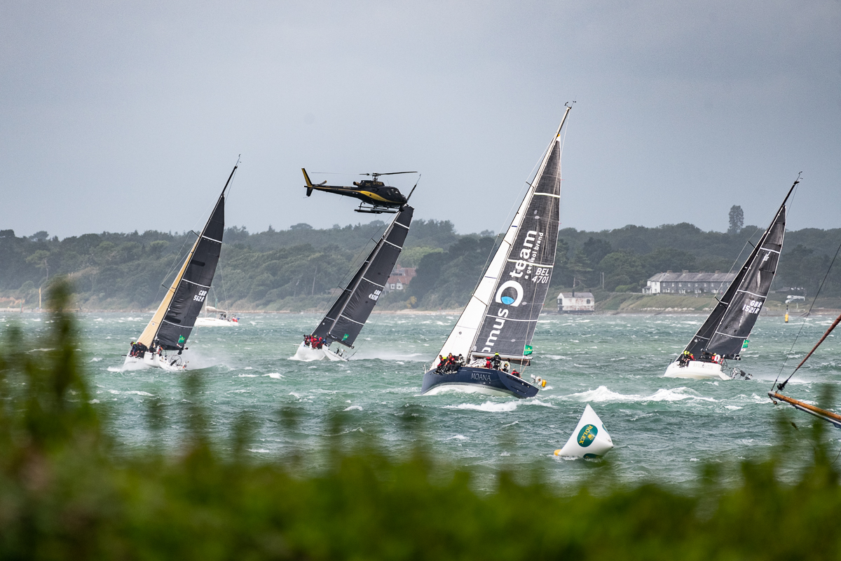 Windy start to the 2021 Rolex Fastnet Race © Martin Allen/pwpictures.com