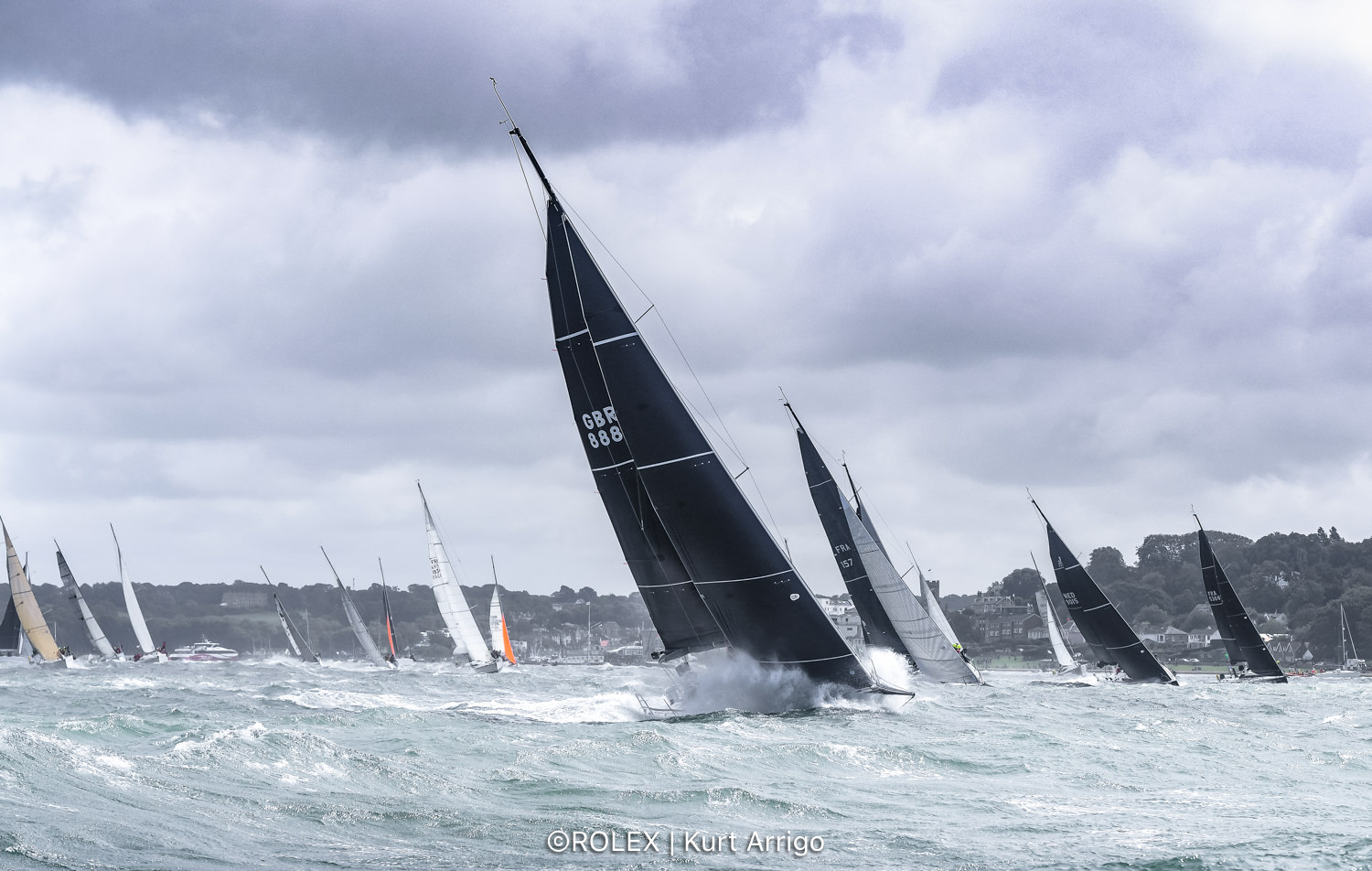 Sunrise sets sail on the 49th Rolex Fastnet Race © Kurt Arrigo/ROLEX