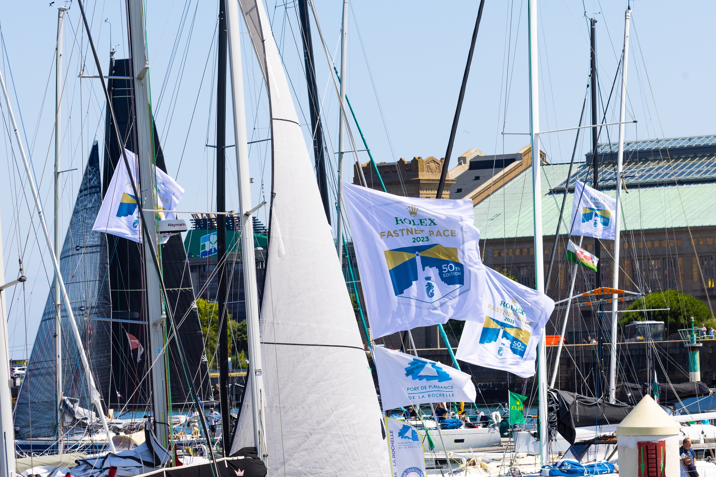 The marina in Cherbourg-en-Cotentin is fast filling with competitors; less than thirty yachts are still racing on Friday morning © Arthur Daniel/RORC