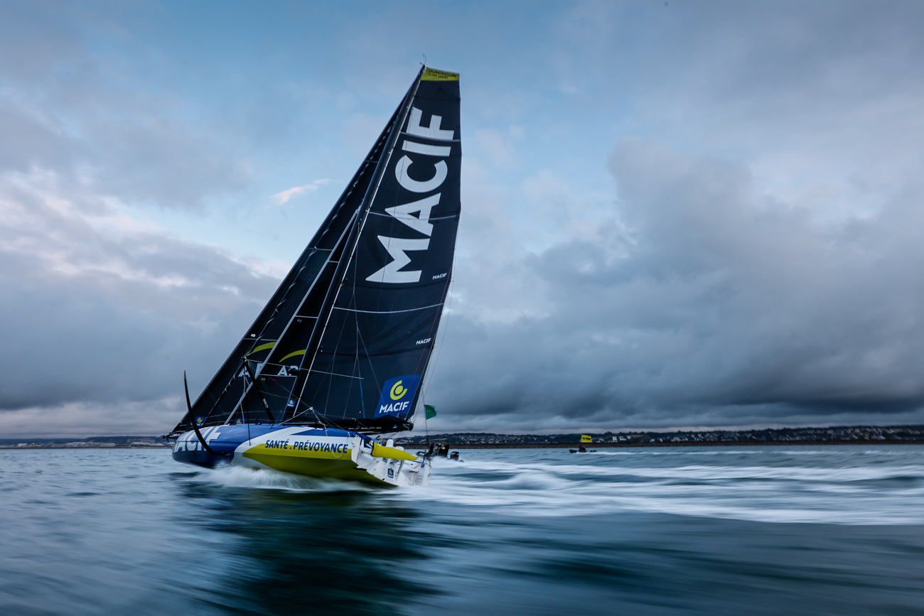 MACIF Santé Prévoyance speeds towards her Rolex Fastnet Race monohull line honours victory © Paul Wyeth/pwpictures.com