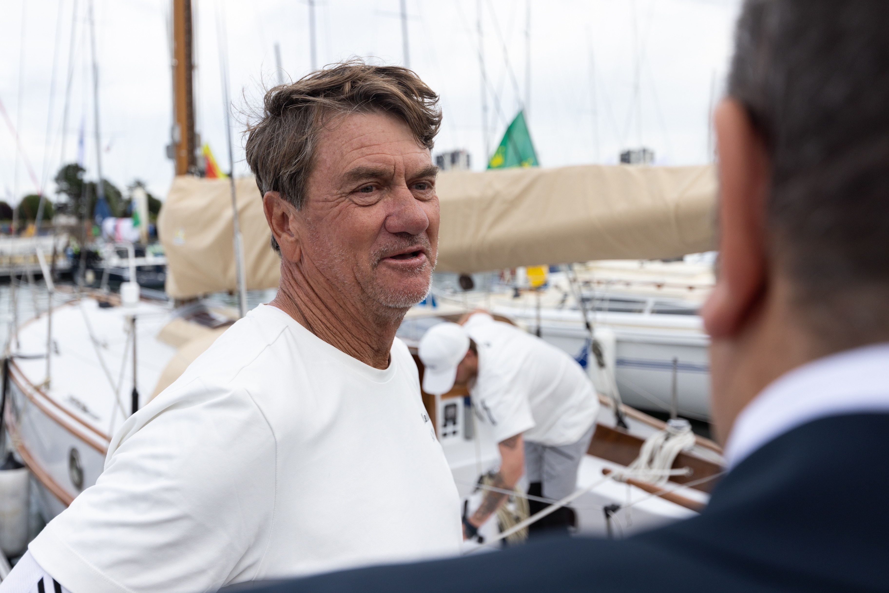 Sean Langman of Maluka, a tough little 9m classic built in 1932 © Arthur Daniel/RORC