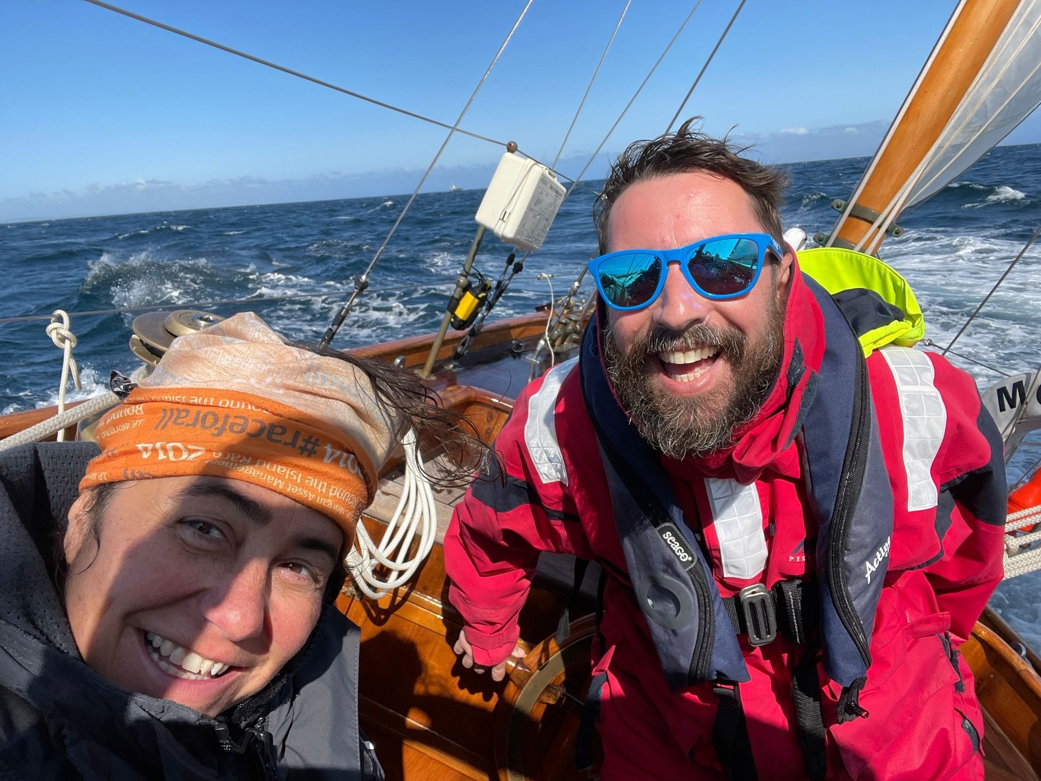 Still life in the old girl yet: Paul Moxon's crew onboard Amokura are having a blast on the 84 years old yawl