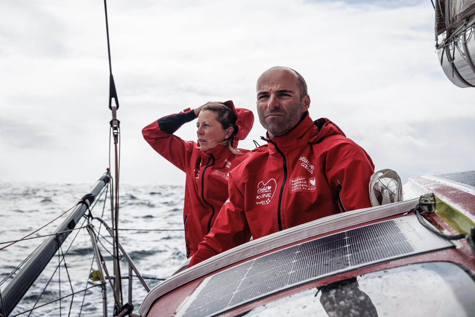 Sam Davies was sailing with her highly competent co-skipper, Solitaire du Figaro sailor and Volvo Ocean Race navigator Nicolas Lunven 