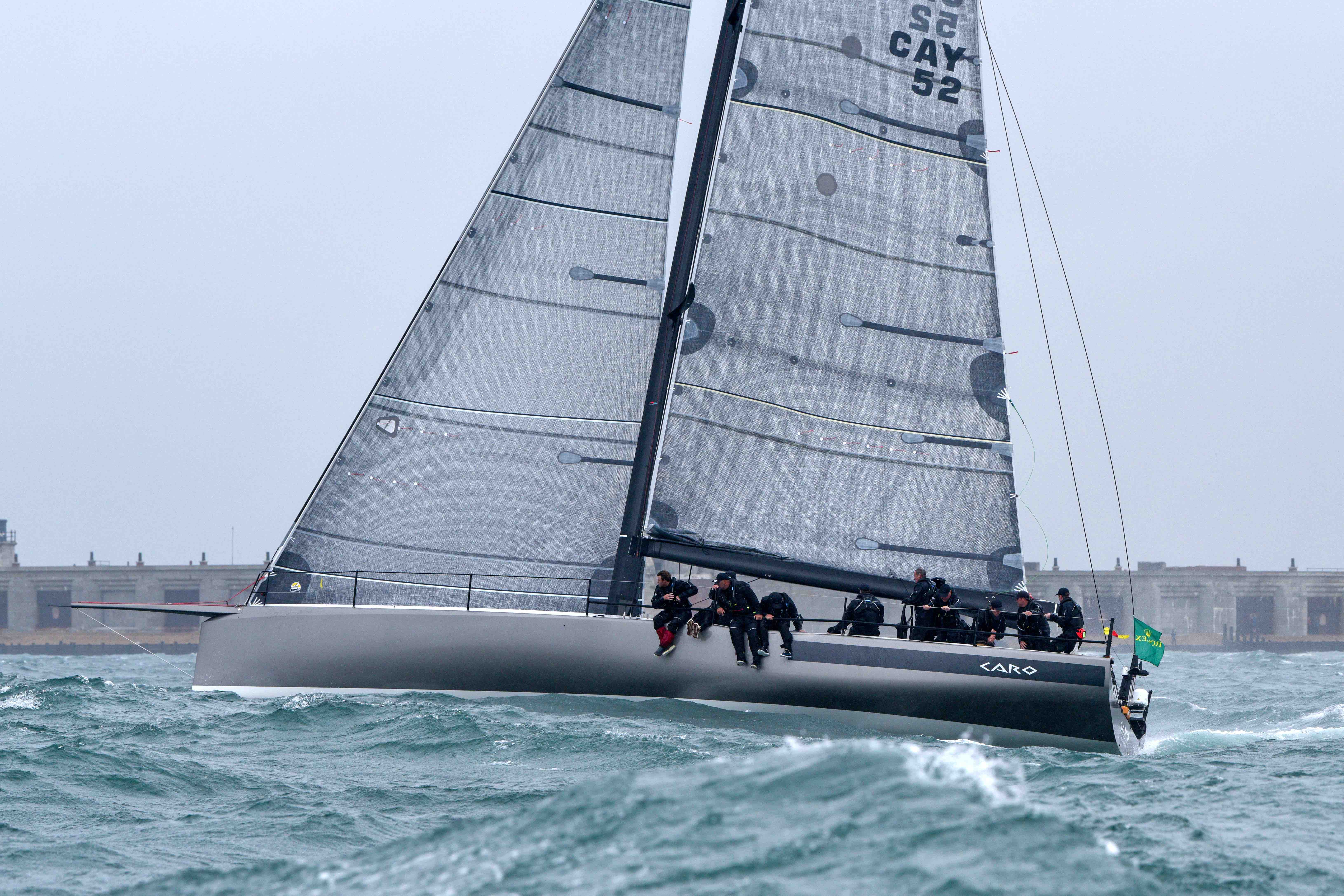 The first 12 hours of the race were bruising, with winds gusting close to 40 knots and boat-breaking seas off the south coast of England © Rick Tomlinson/www.rick-tomlinson.com