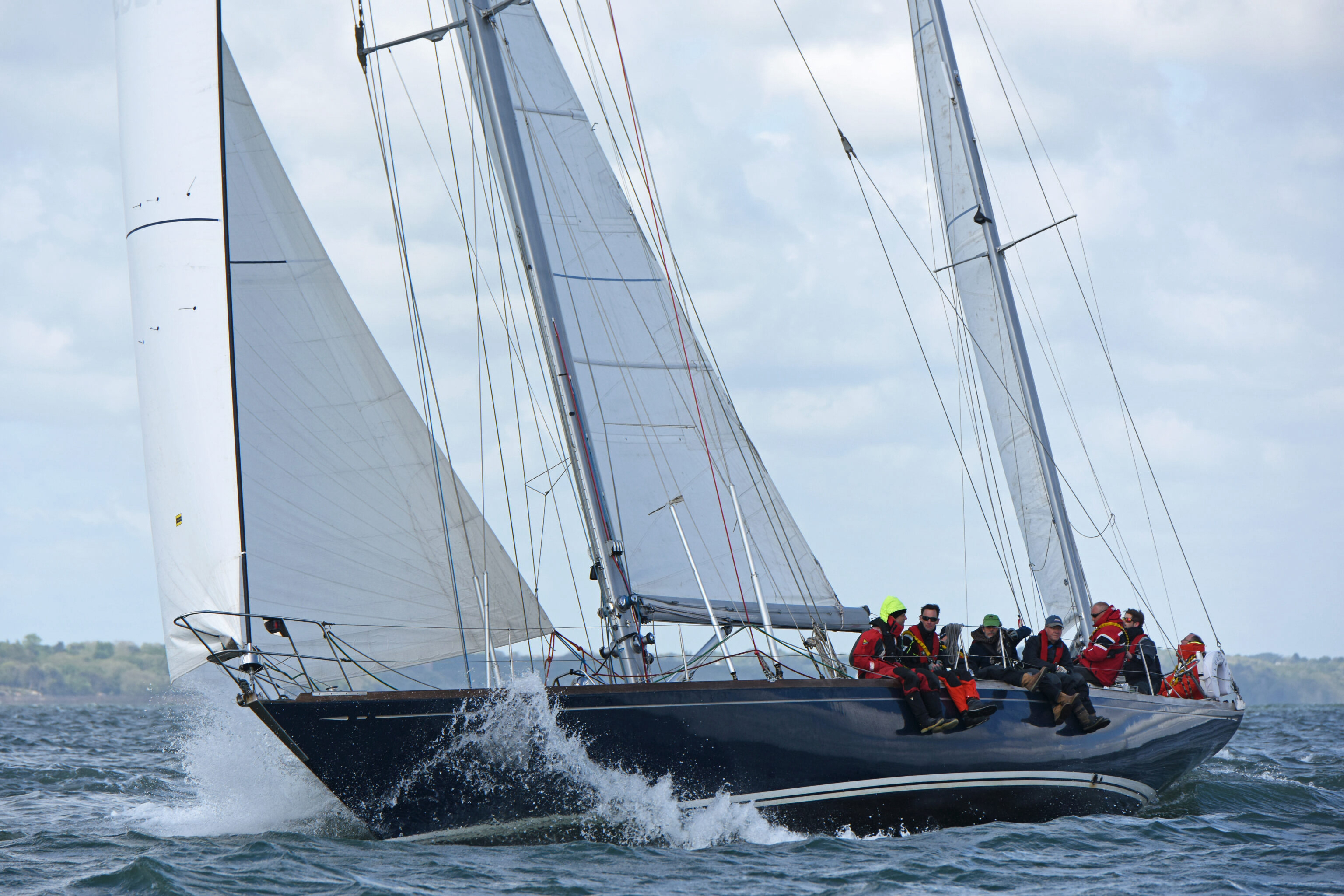 The beautiful classic Swan 55 yawl Lulotte © Rick Tomlinson