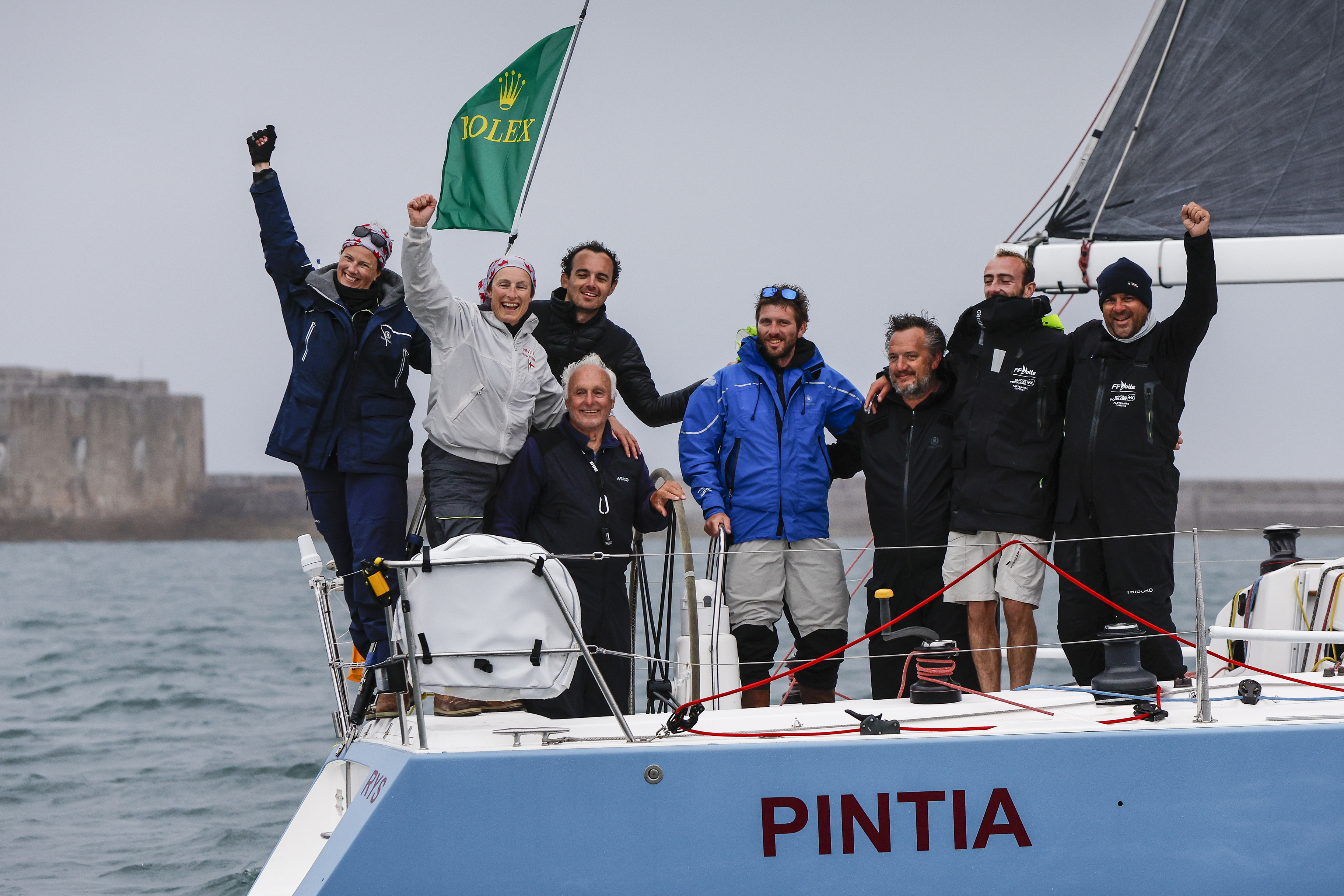 Winning IRC One - Gilles Fournier and daughter Corinne Migraine on their J/133 Pintia © Paul Wyeth/pwpictures.com