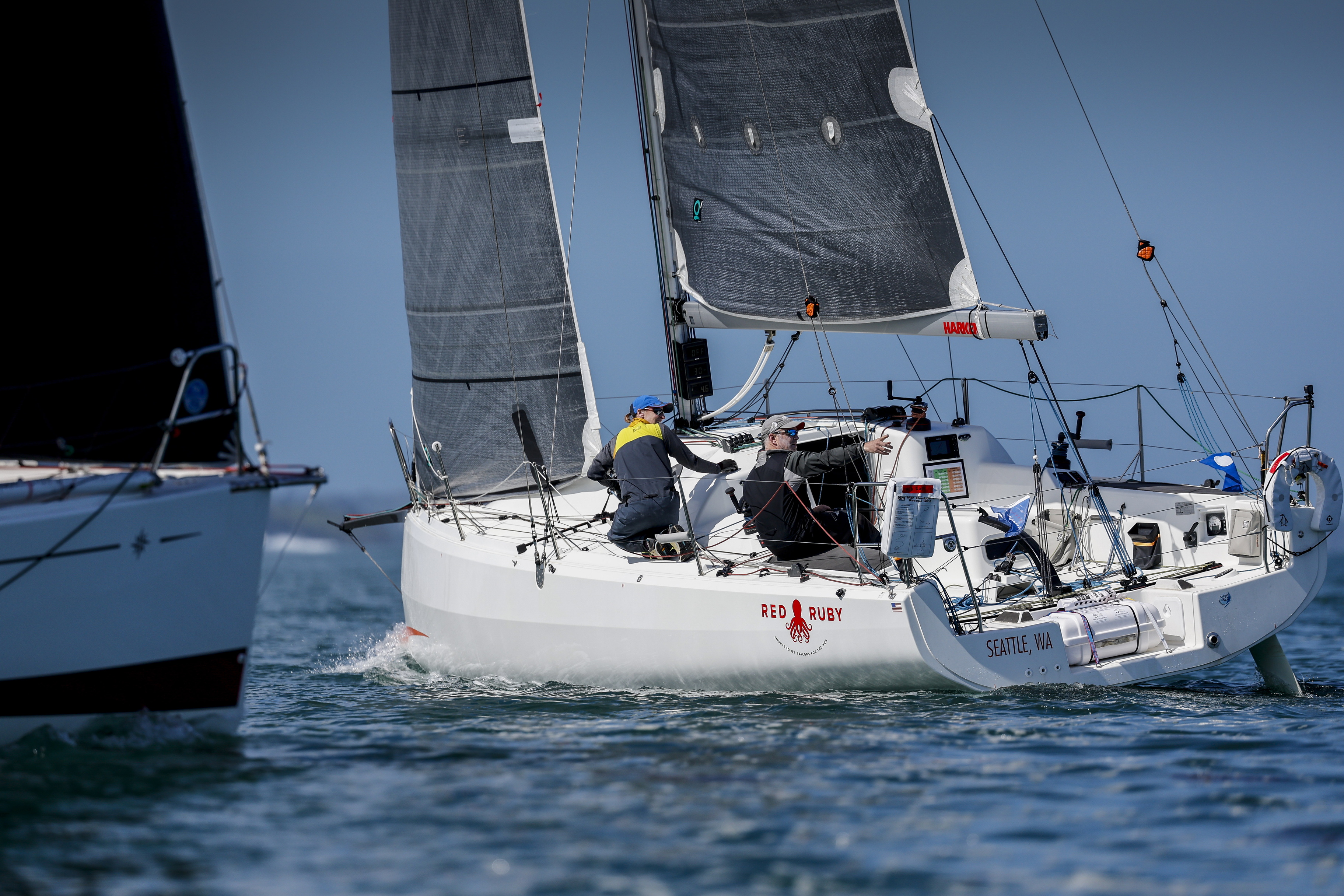 More used to racing in the Pacific Northwest of the USA - Justin and Christina Wolfe's Sun Fast 3300 Red Ruby   ?© Paul Wyeth