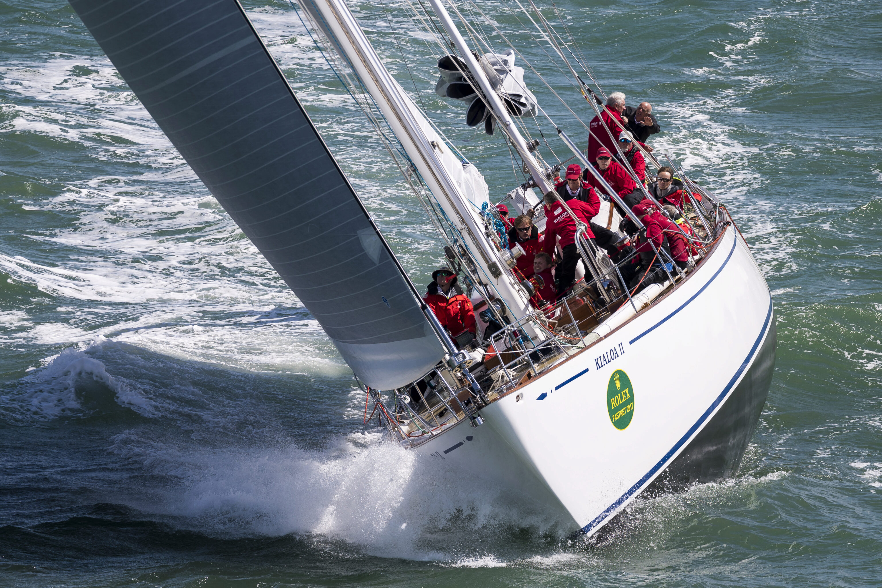 The 1963 Kialoa II has been sailed all the way from Sydney, Australia to compete in the 50th edition of the Rolex Fastnet Race  © ROLEX/Carlo Borlenghi